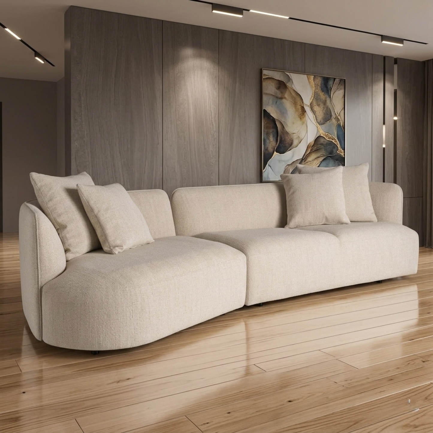 Universal Furniture Danica Fabric Sectional with Accent Pillows