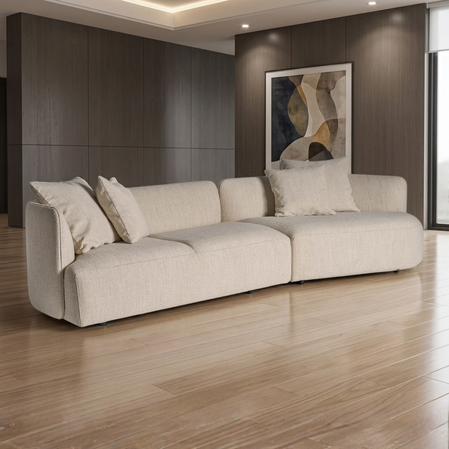 Universal Furniture Danica Fabric Sectional with Accent Pillows