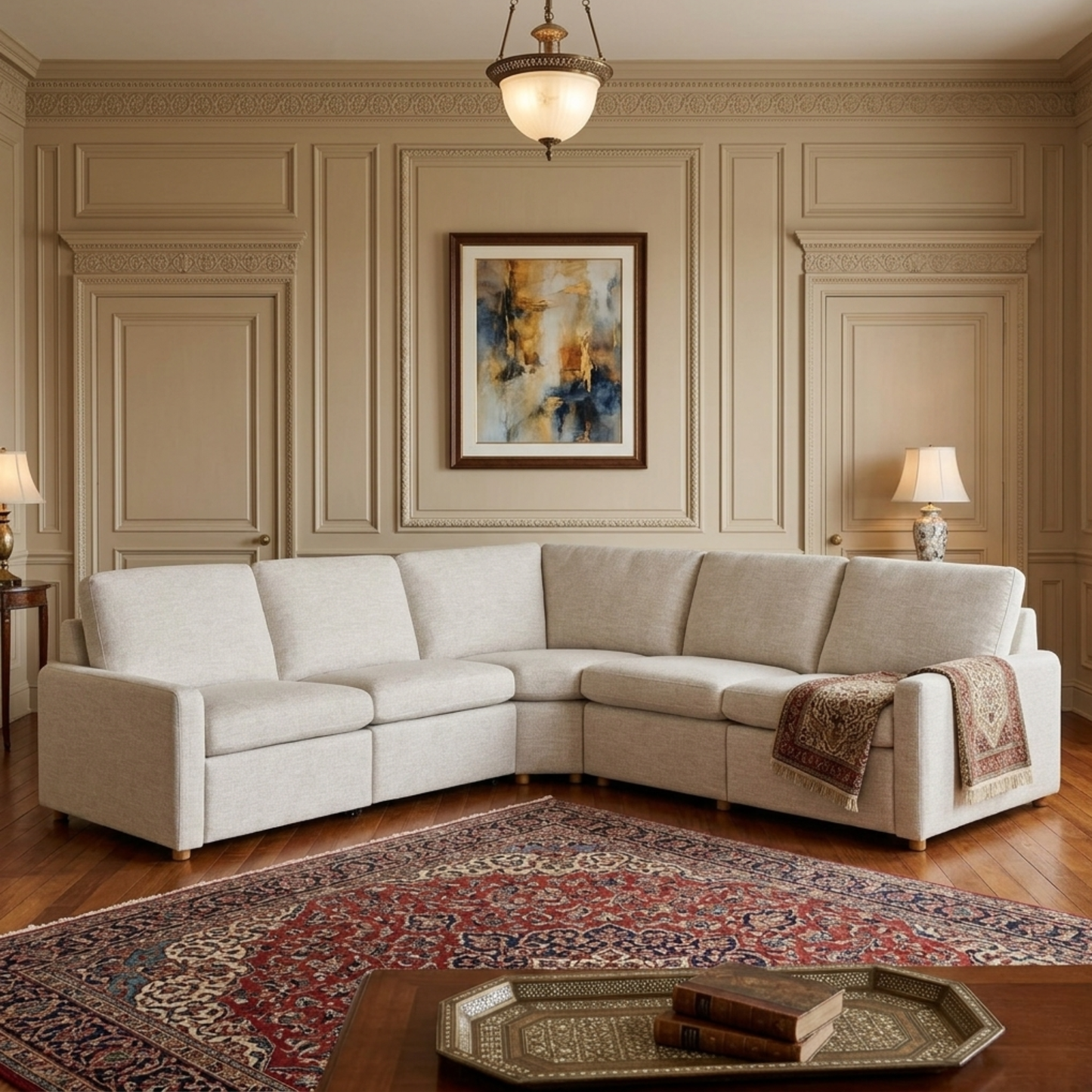 Universal  Furniture Hyde Fabric 5-Piece Power Dual Motion Reclining Sectional Sofa