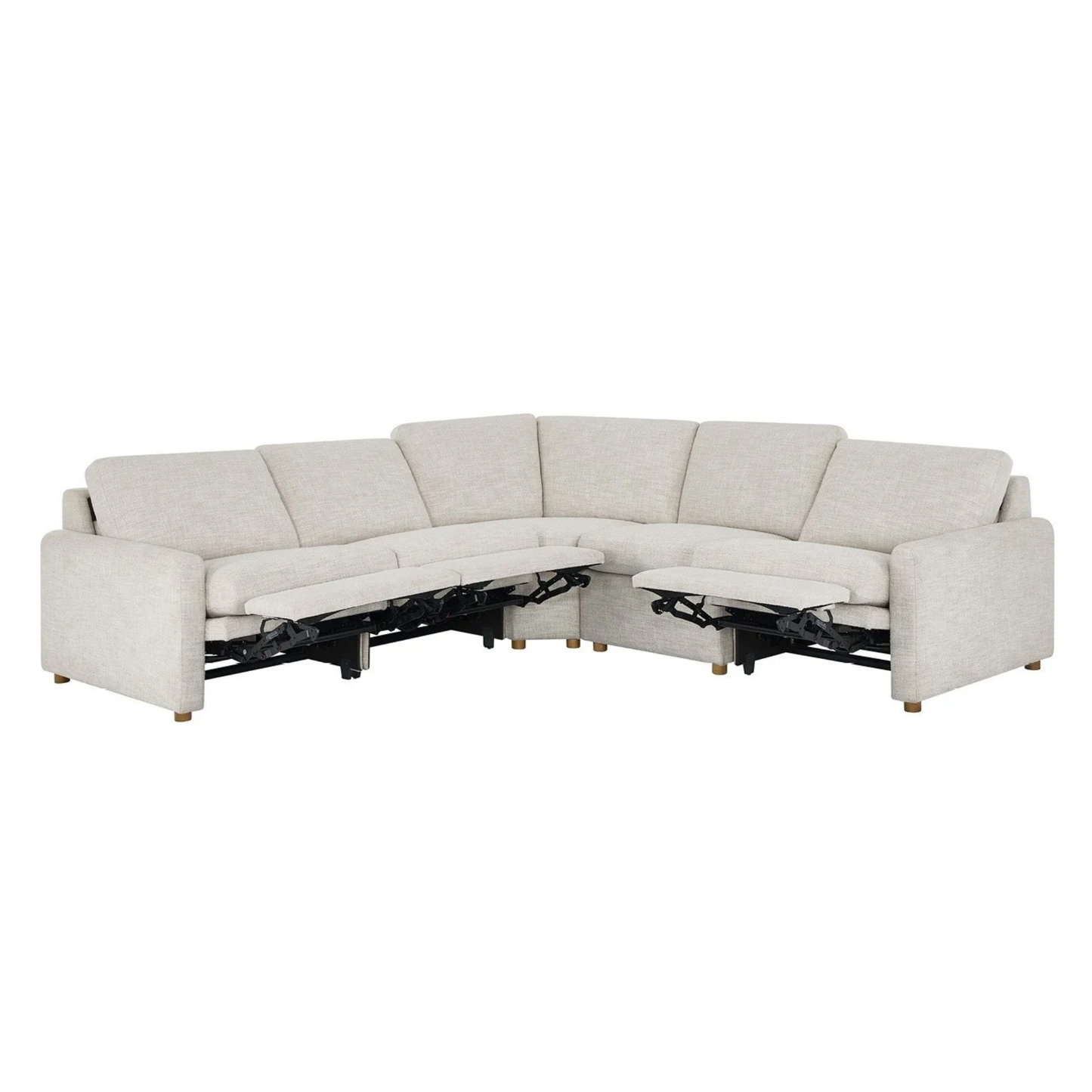 Universal  Furniture Hyde Fabric 5-Piece Power Dual Motion Reclining Sectional Sofa