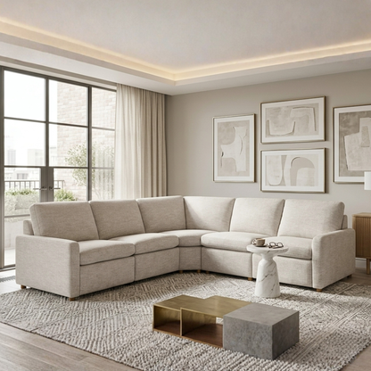 Universal  Furniture Hyde Fabric 5-Piece Power Dual Motion Reclining Sectional Sofa