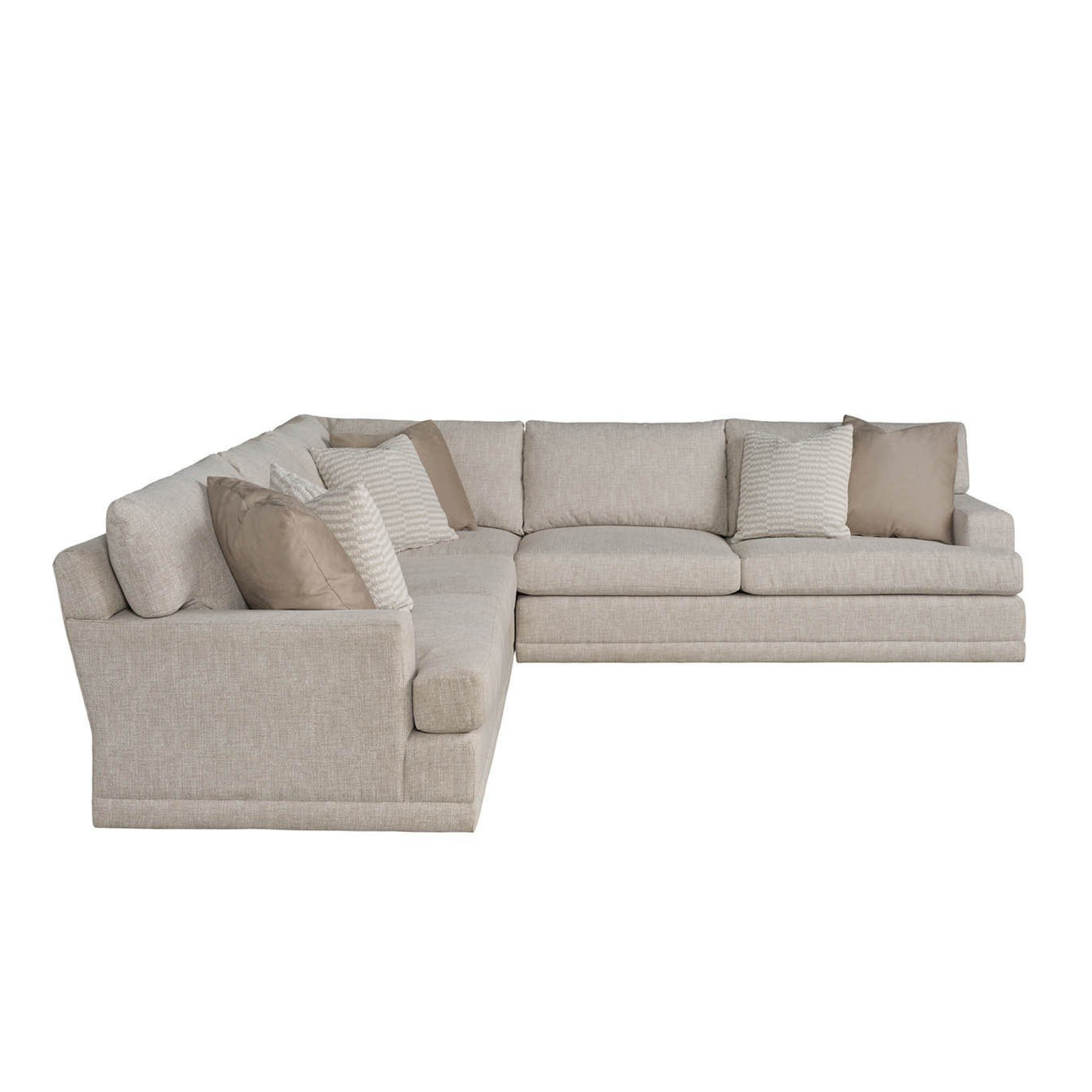 Universal Hadlee Sectional Sofa with Plush Throw Pillows