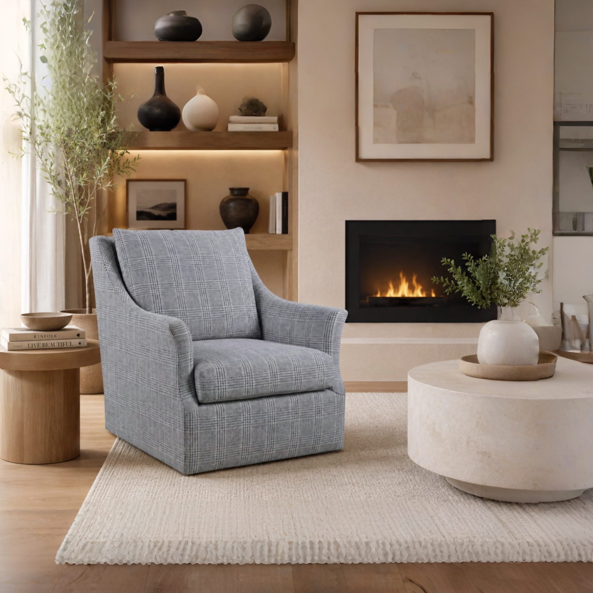 Universal Henri Fabric Swivel Chair-Comfort Design