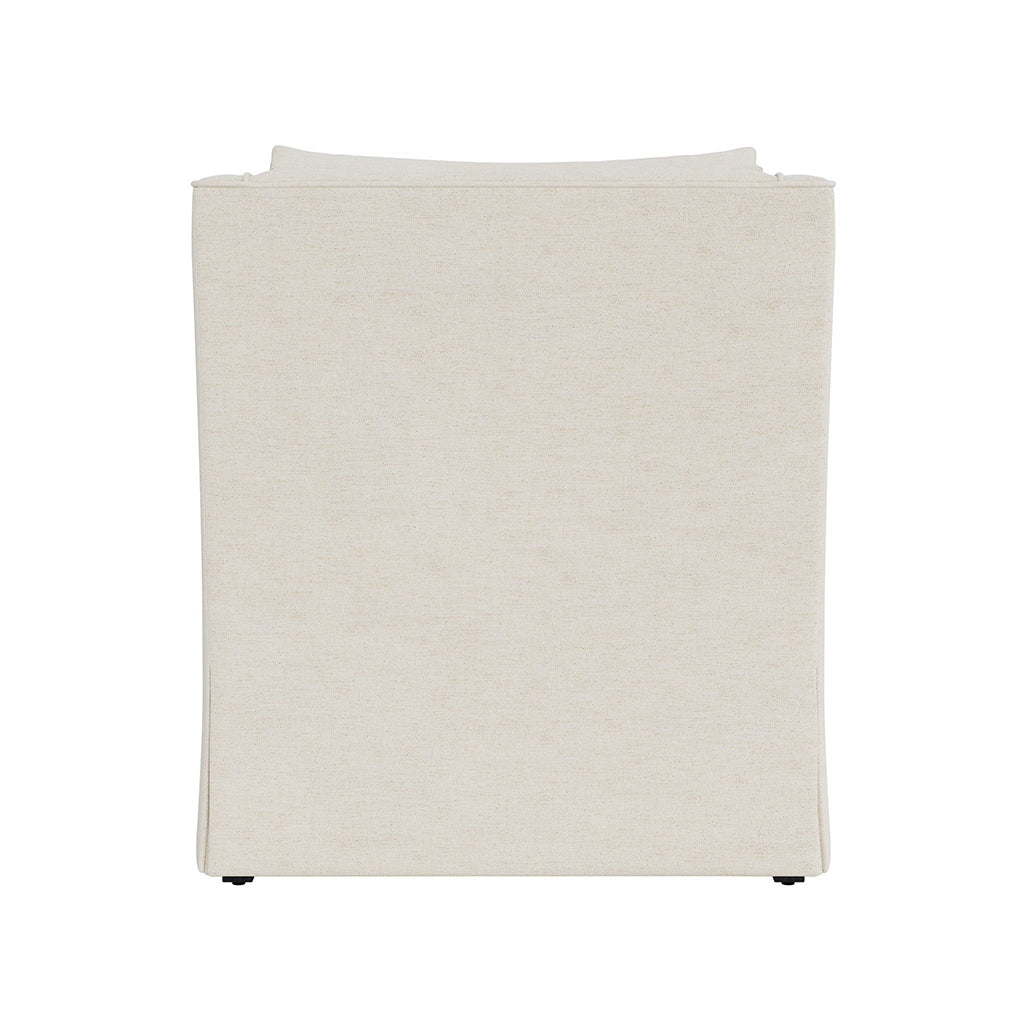 Universal Hudson Fabric Beige Swivel Chair with Ivory Finish