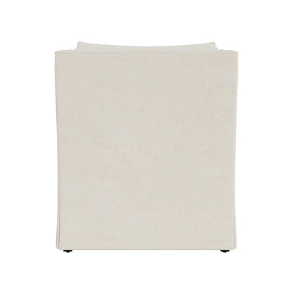 Universal Hudson Fabric Beige Swivel Chair with Ivory Finish