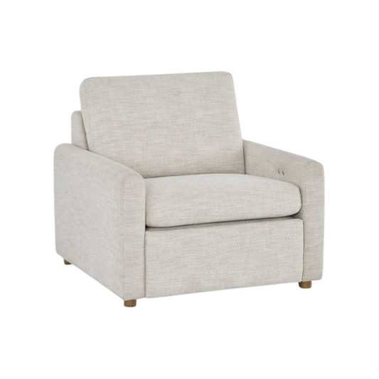 Universal Hyde Fabric Recliner Chair With Oak Base