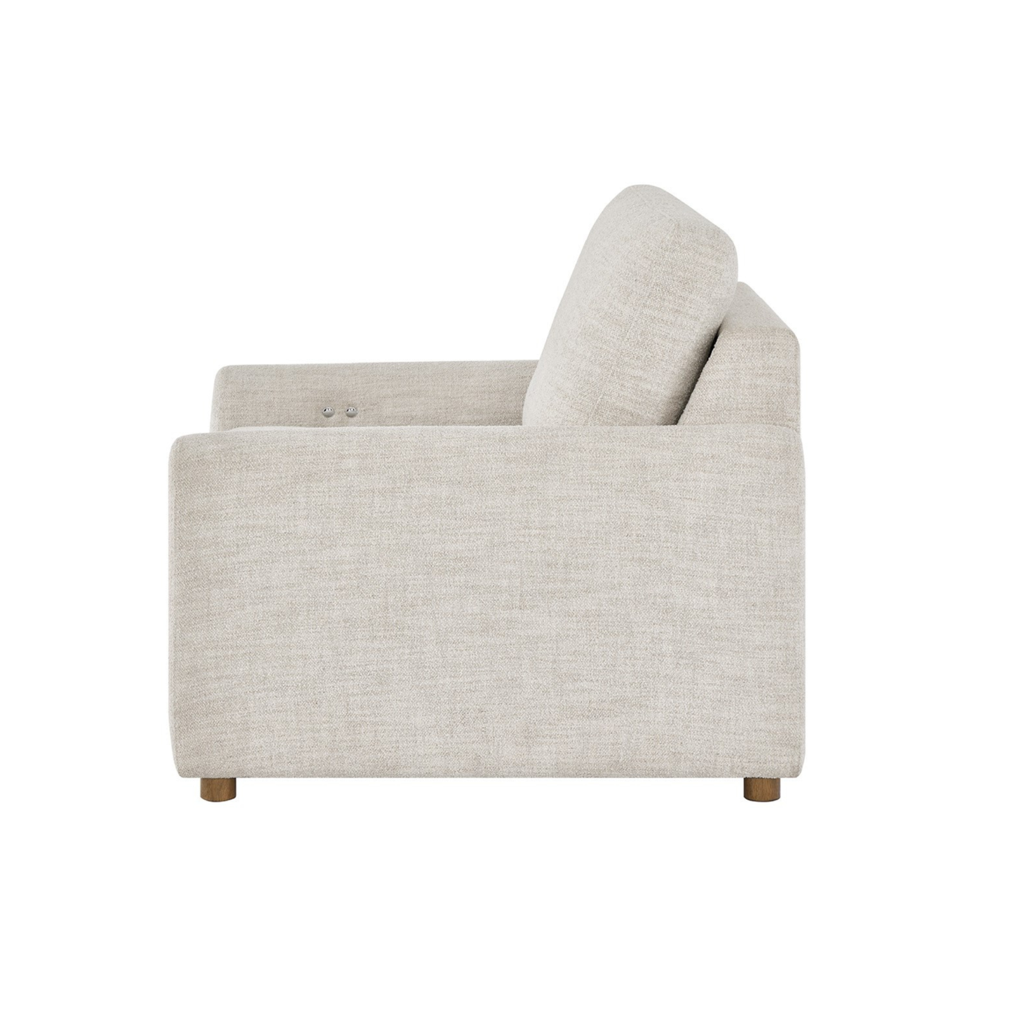 Universal Hyde Fabric Recliner Chair With Oak Base