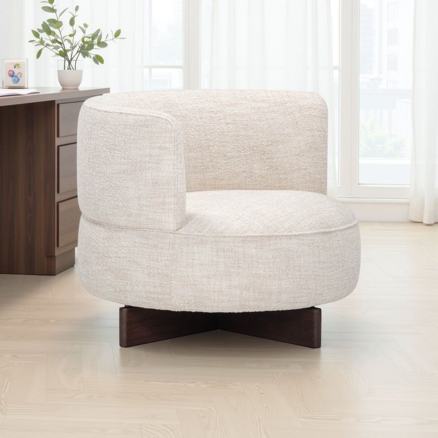 Universal Kori Lounge Fabric Swivel Chair