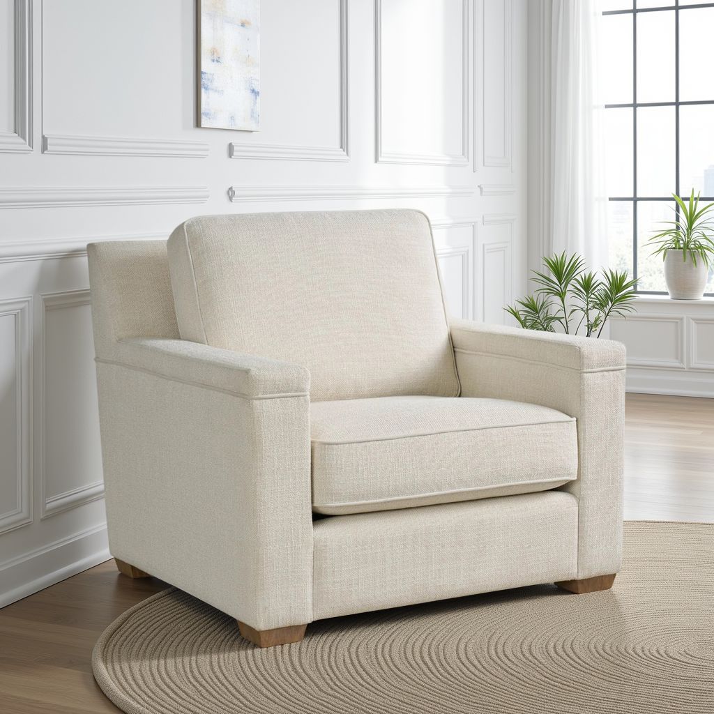 Universal Leah Fabric Rectangular Sofa Chair