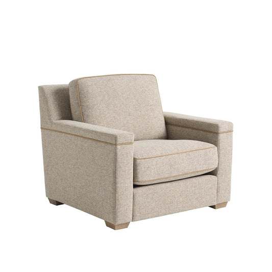 Universal Liam Fabric Brown Sofa Chair with Cushioned Back