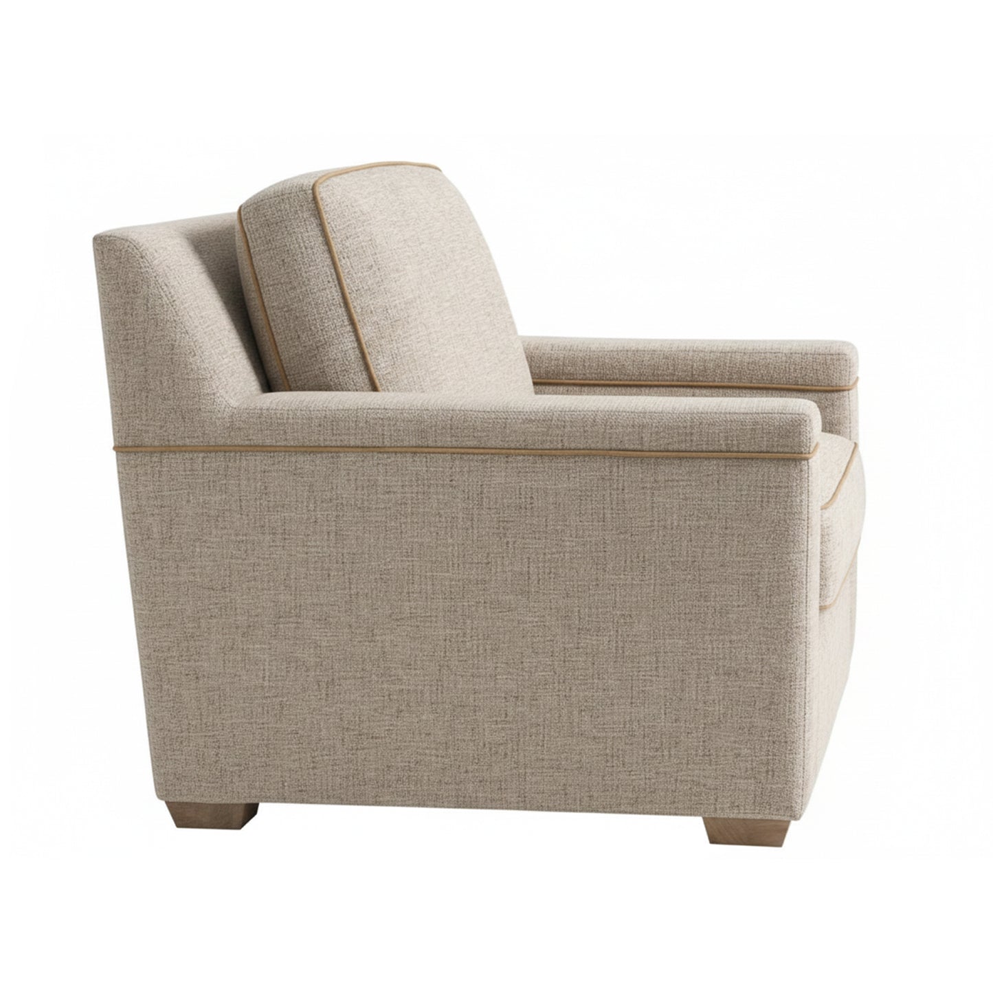 Universal Liam Fabric Brown Sofa Chair with Cushioned Back