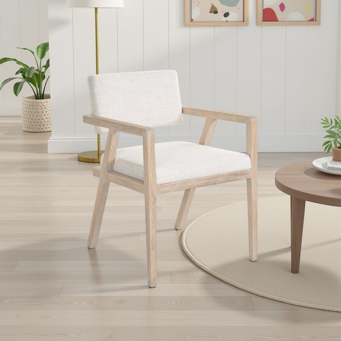 Universal Modern Desert Monique Linen Arm Chair