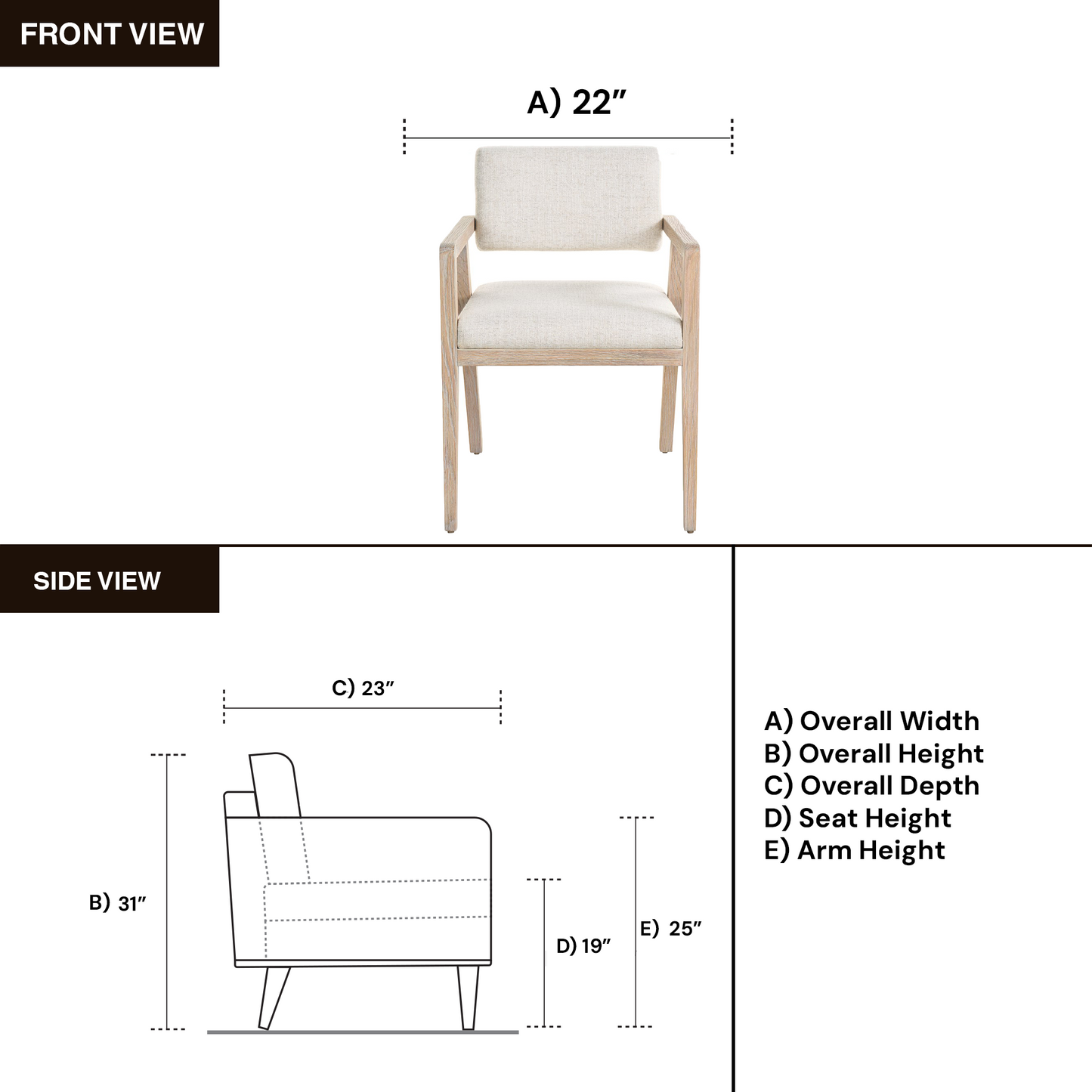 Universal Modern Desert Monique Linen Arm Chair