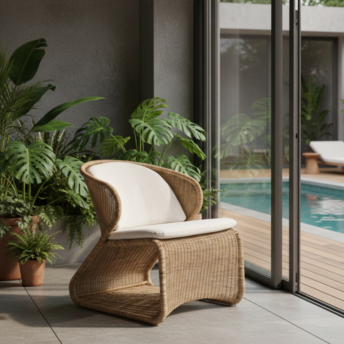 Universal Oasis Fabric Coastal Living Home Lounge Chair