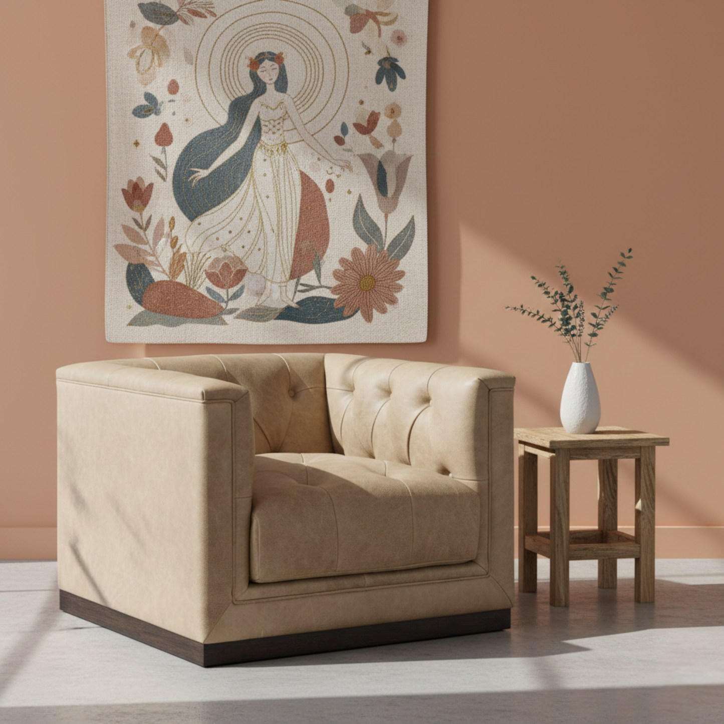 Universal Quinn Moore and Giles Tufted Swivel Chair
