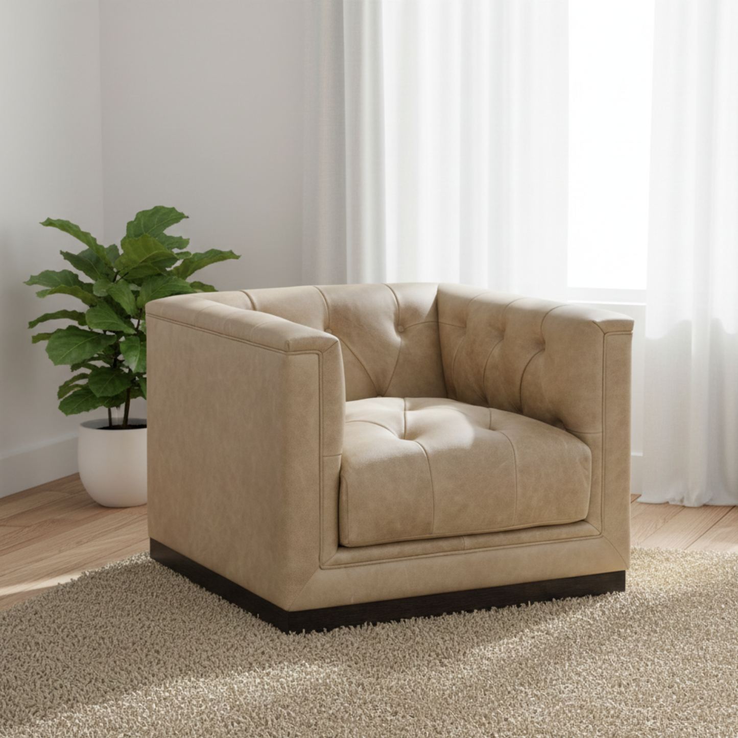 Universal Quinn Moore and Giles Tufted Swivel Chair