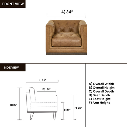 Universal Quinn Moore and Giles Tufted Swivel Chair