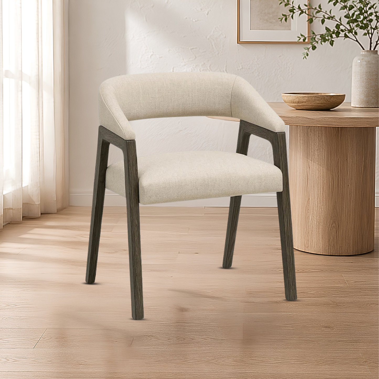 Universal Veil Upholstered Dining Chair-Comfort Design