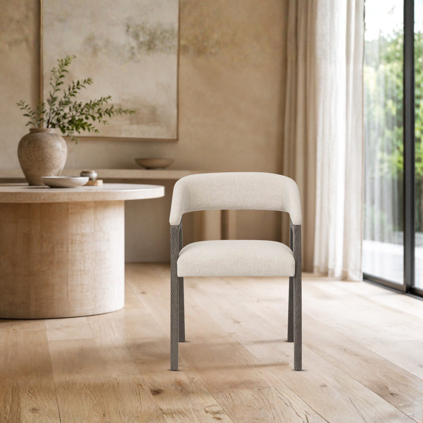 Universal Veil Upholstered Dining Chair-Comfort Design
