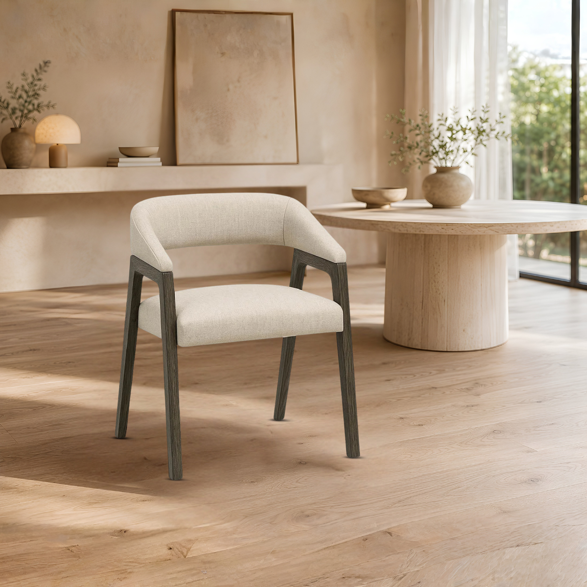Universal Veil Upholstered Dining Chair-Comfort Design