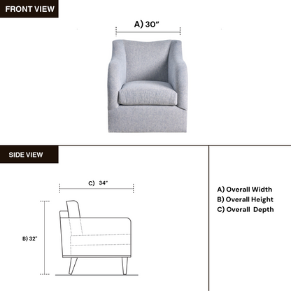 Universal Fabric Camille Swivel Chair