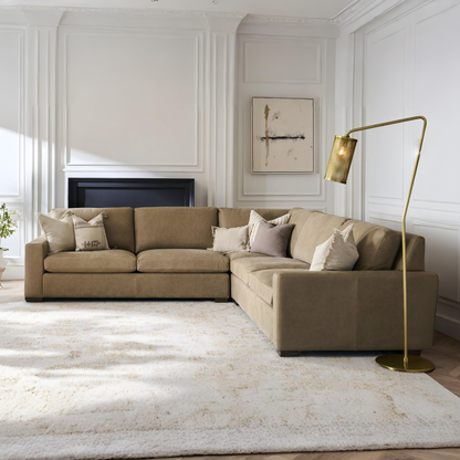 Universal Fletcher Sectional Sofa with Plush Pillows