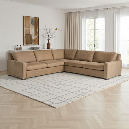 Universal Fletcher Sectional Sofa with Plush Pillows