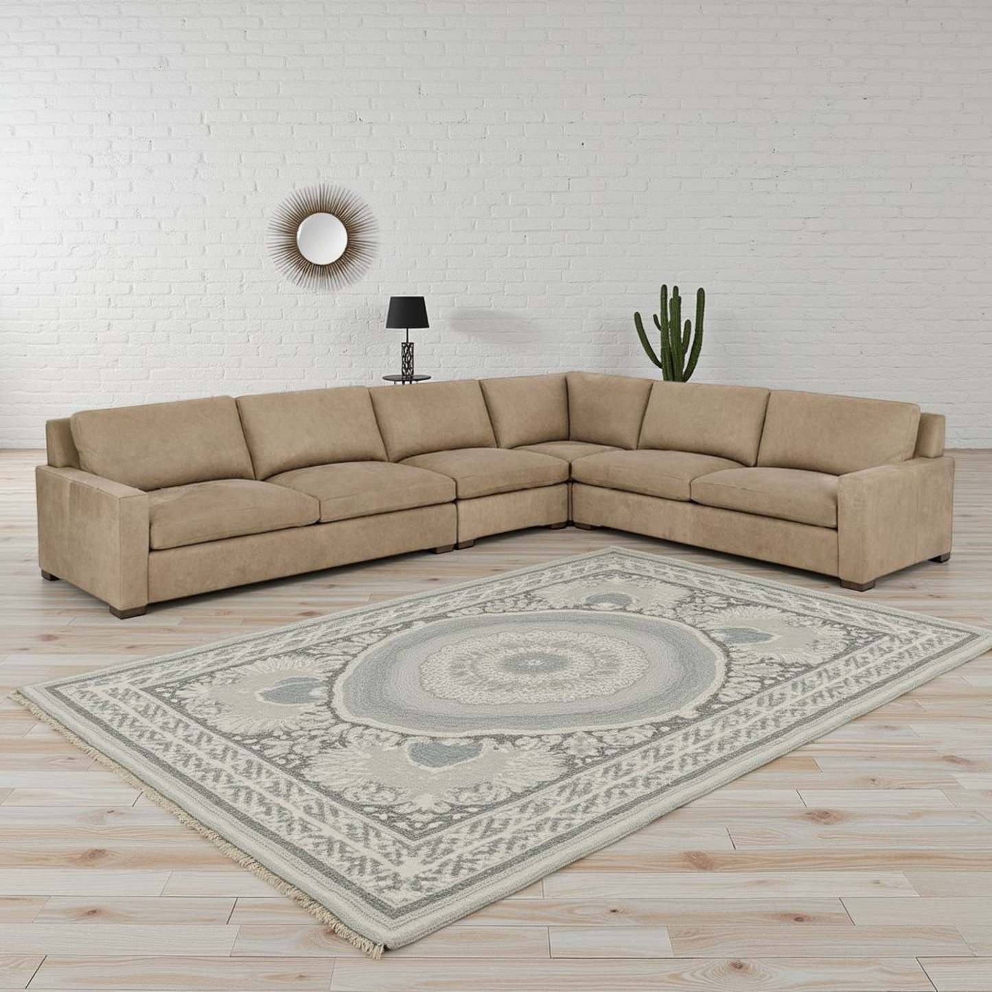 Universal Fletcher Sectional Sofa with Plush Pillows