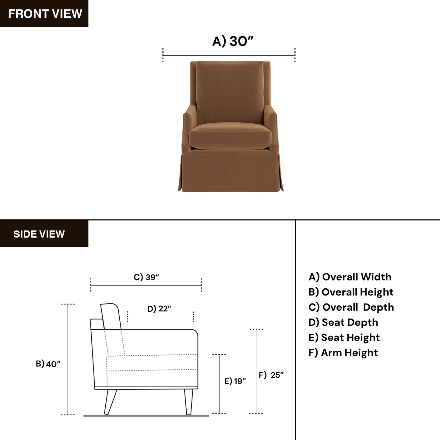 Universal Jocelyn Fabric Brown Swivel Glider Chair