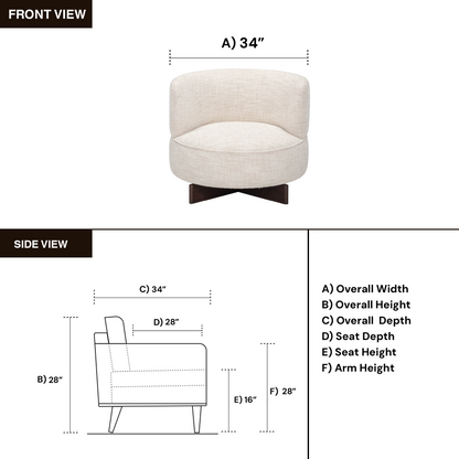Universal Kori Lounge Fabric Swivel Chair