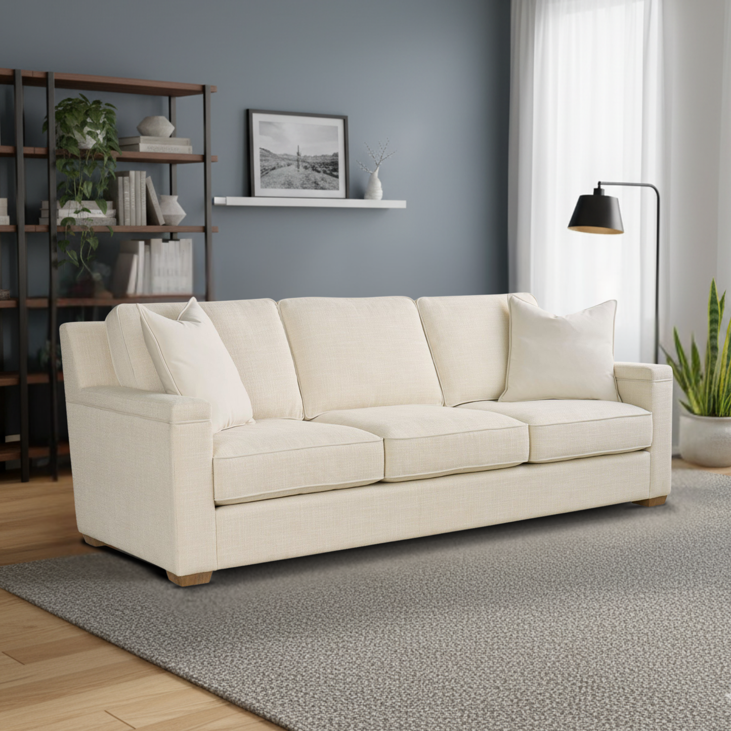 Universal Leah Beige 3 Seater Sofa-ComfortDesign