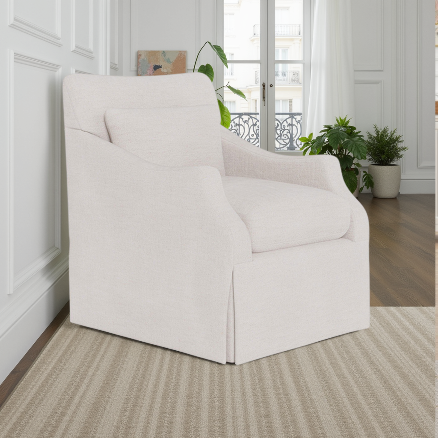 Universal Margaux Fabric Swivel Accent Chair