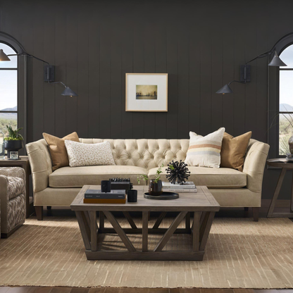 Universal Duncan 2 Seater Velvet Tuffed Sofa