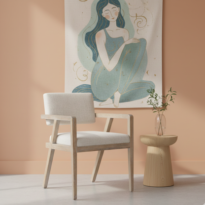 Universal Modern Desert Monique Linen Arm Chair