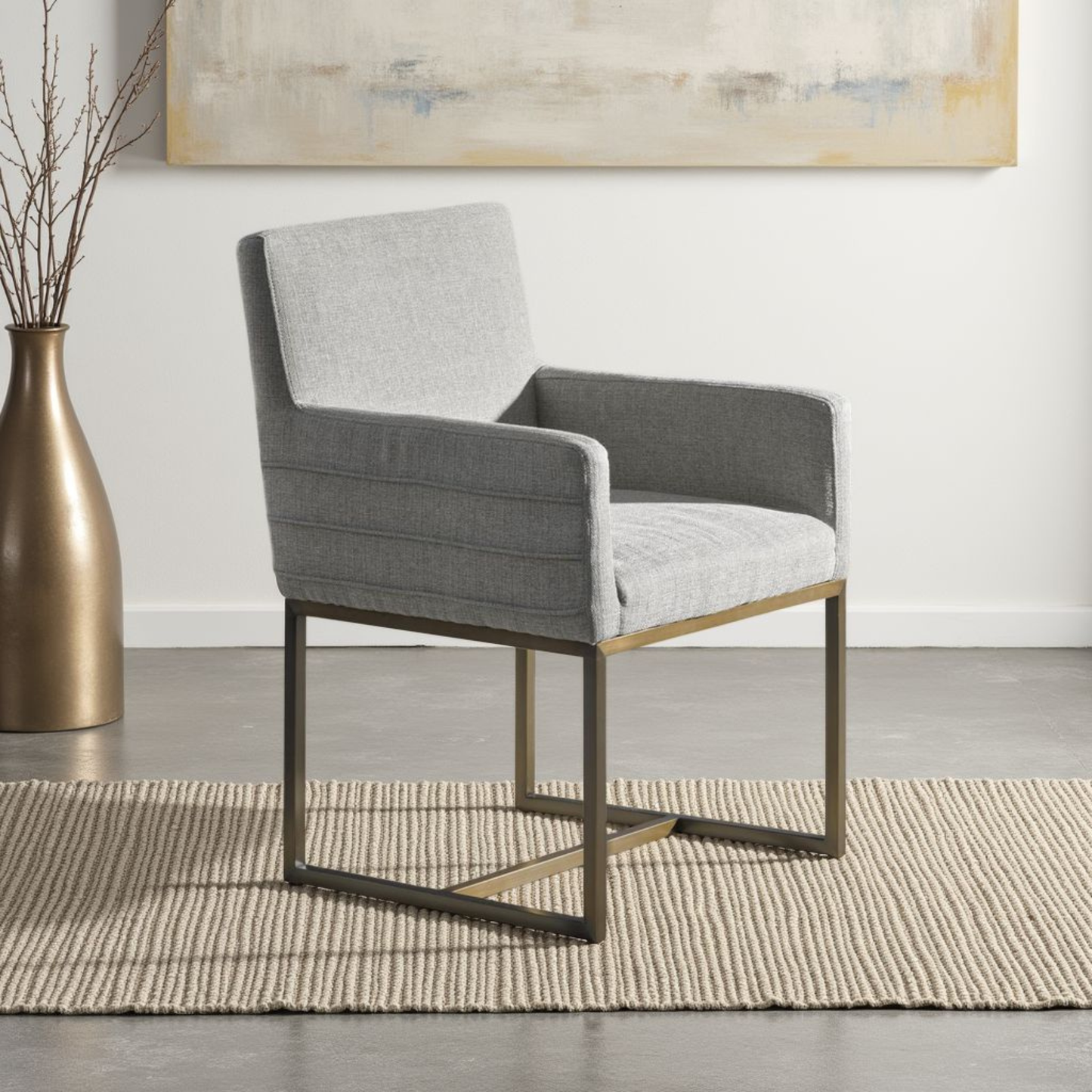 Universal Modern Metal Construction Cooper Arm Chair