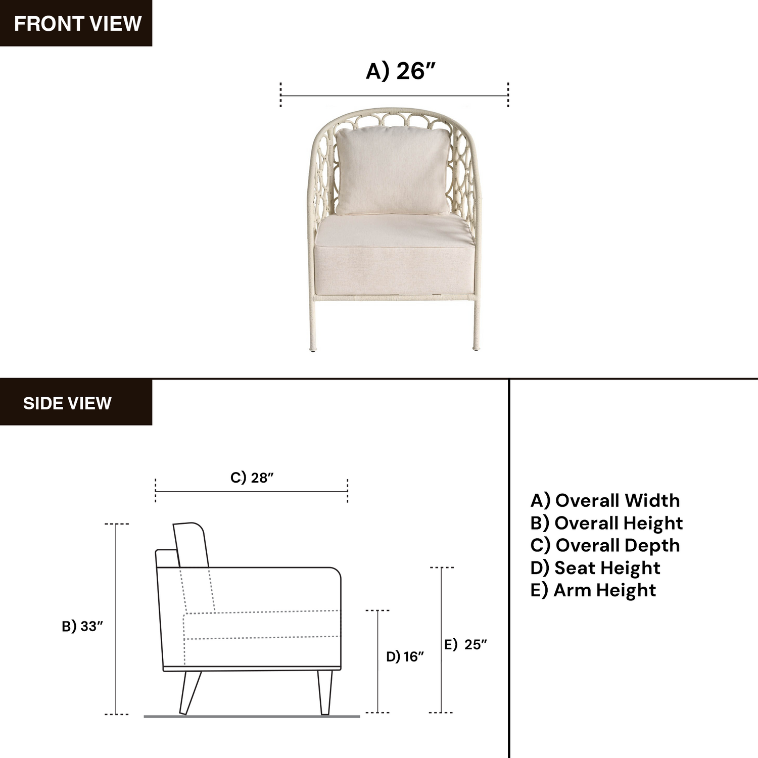 Universal Oasis Coastal Living Home Collection Pebble Accent Chair dimension-comfortdesignfurniture