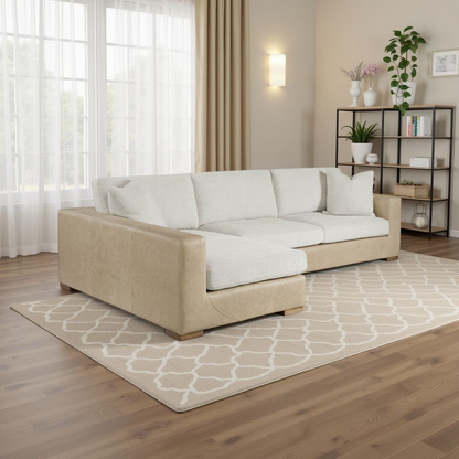 Side view of Universal Shelborne Chaise LAF Loveseat RAF 2-Piece Sofa-Comfort Furniture