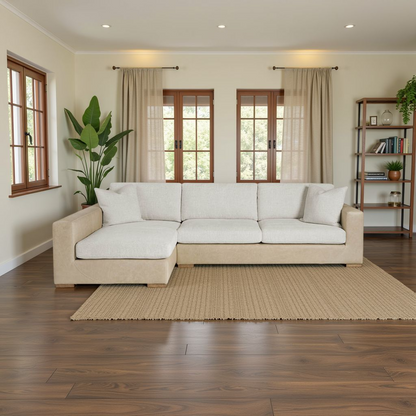 Front view of Universal Shelborne Chaise LAF Loveseat RAF 2-Piece Sofa-Comfort Furniture