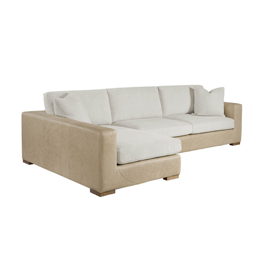 Side view of Universal Shelborne Chaise LAF Loveseat RAF 2-Piece Sofa-Comfort Furniture