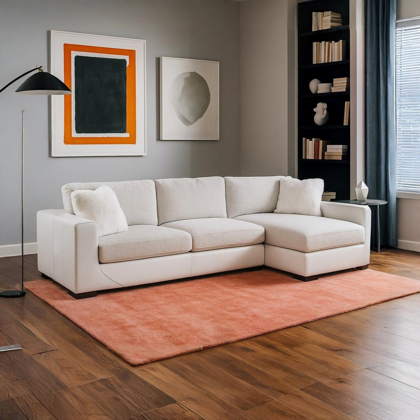 Universal Shelborne Fabric Sofa with Chaise Option