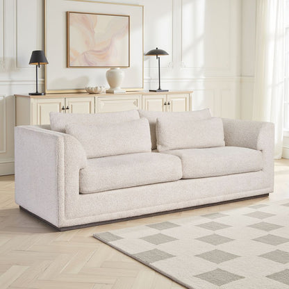 Contemporary living room featuring Universal Theo 3-seater sofa in neutral Sheldon Ivory for comfort design furniture