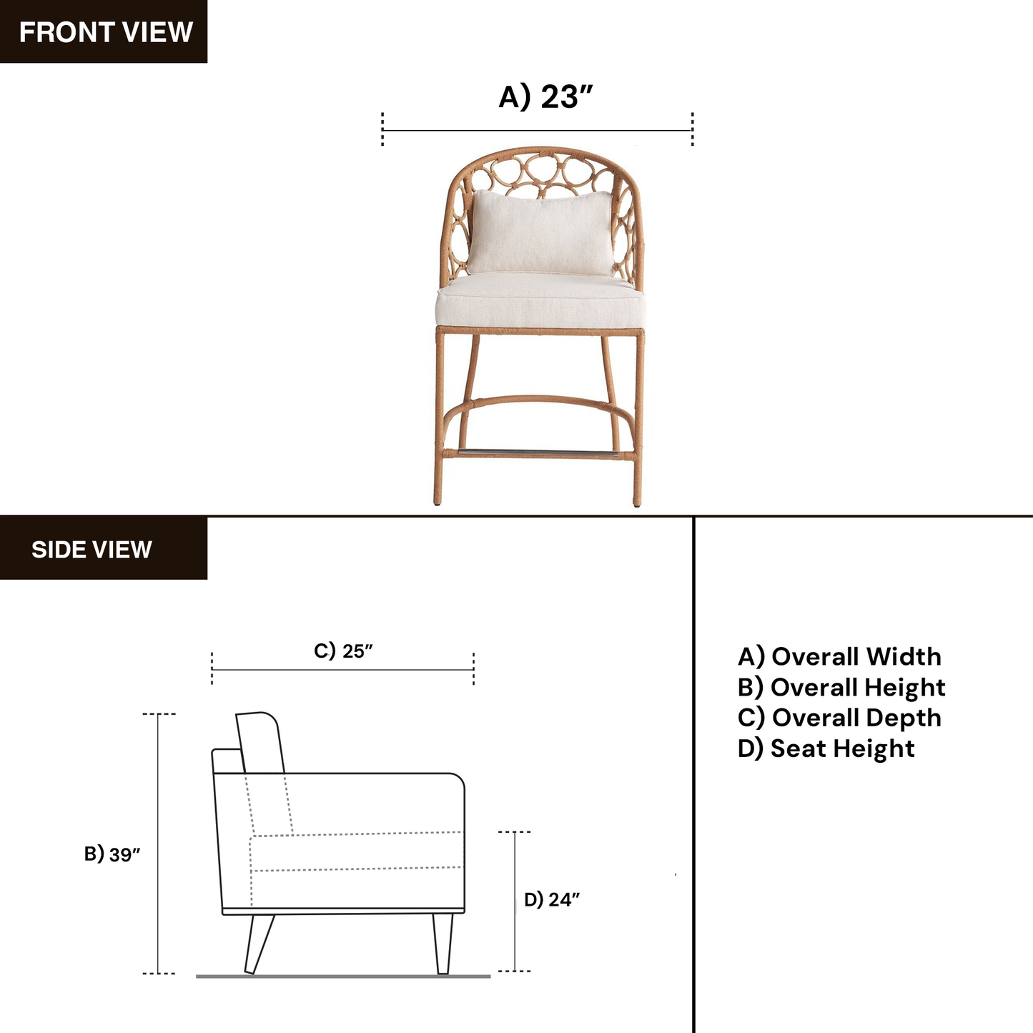 Universal Weekender Coastal Living Pebble Counter Chair