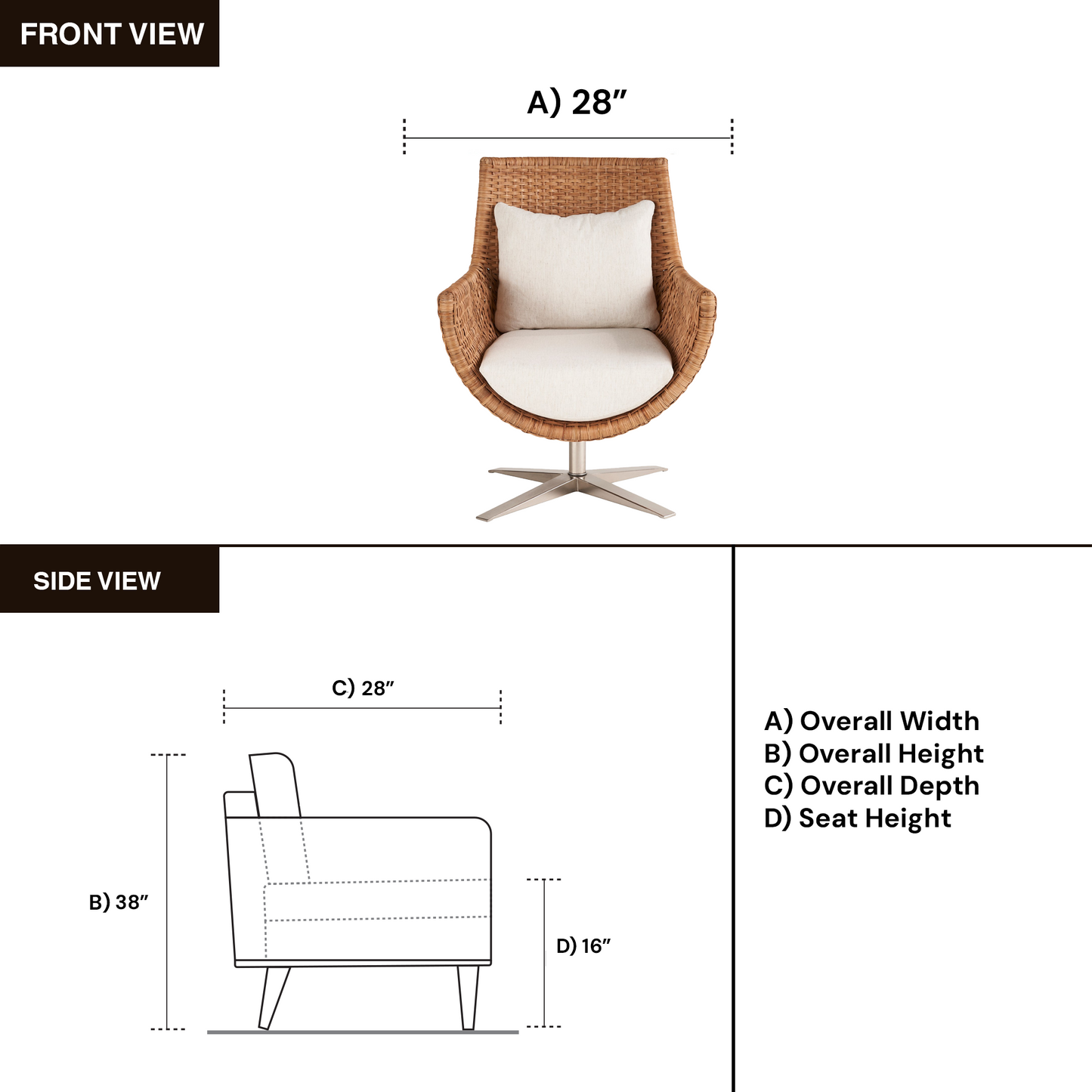 Universal Weekender Coastal Living Sullivan Swivel Arm Chair