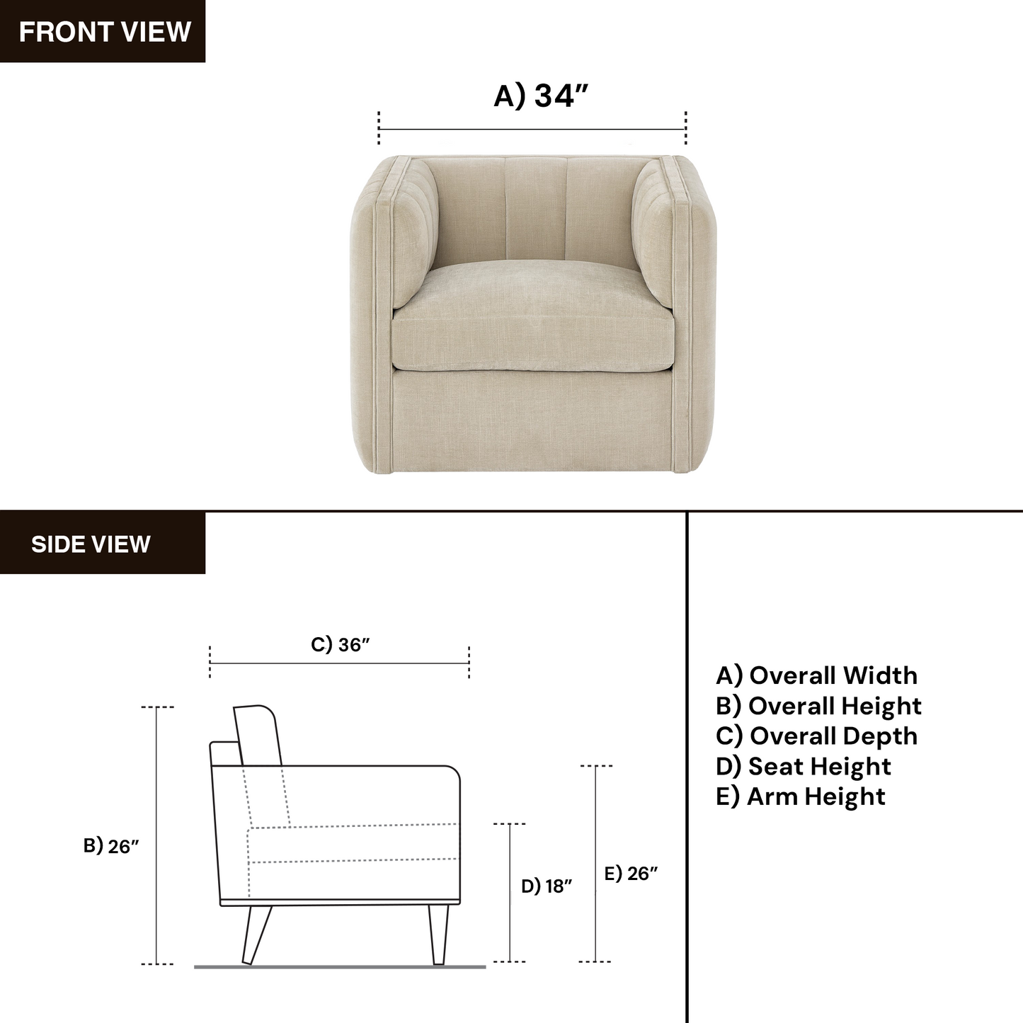 Universal Vesta Leather Swivel Chair-comfortdesignfurniture