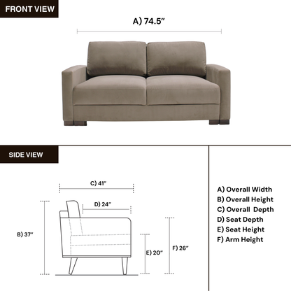 Klaussner Weltino Fabric Queen Sleeper Sofa
