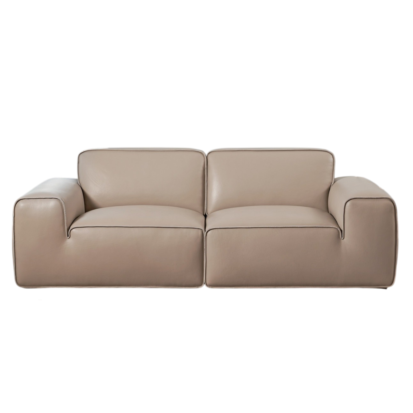 Gio Italia Westaro Contemporary Leather Sofa With Deep Seating