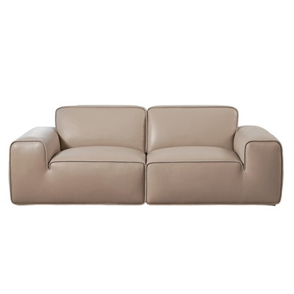 Gio Italia Westaro Contemporary Leather Sofa With Deep Seating