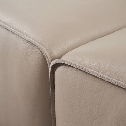 Gio Italia Westaro Contemporary Leather Sofa With Deep Seating