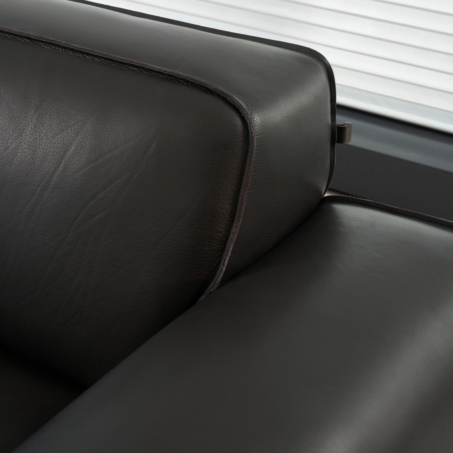 Gio Italia Westaro Contemporary Leather Sofa With Deep Seating