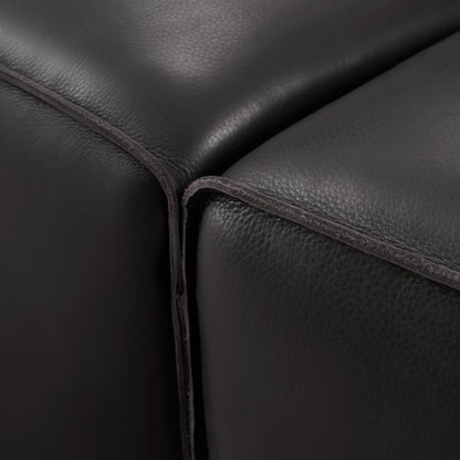 Gio Italia Westaro Contemporary Leather Sofa With Deep Seating